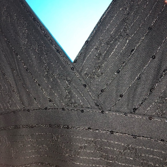 Maggy London Beautiful Sequined Little Black Dress - Picture 8 of 9